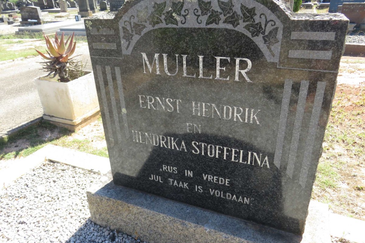 MULLER Ernst Hendrik &amp; Hendrika Stoffelina