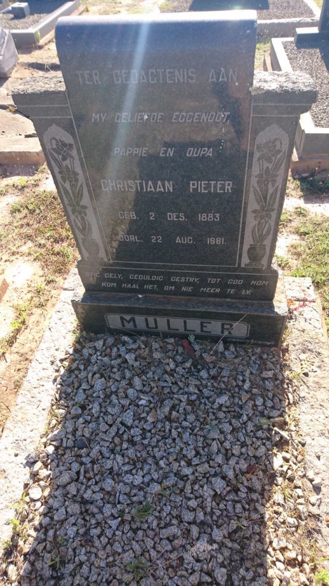 MULLER Christiaan Pieter 1883-1961