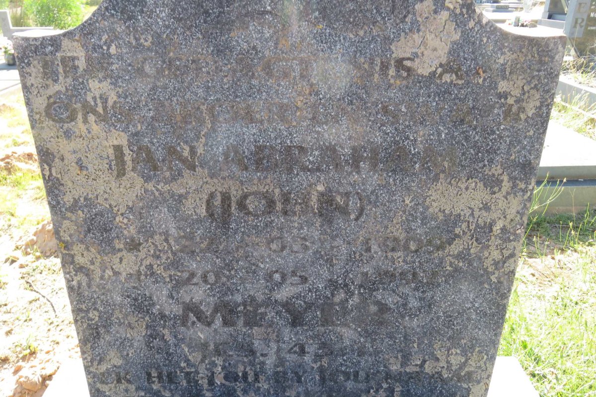 MEYER Jan Abraham 1905-19?