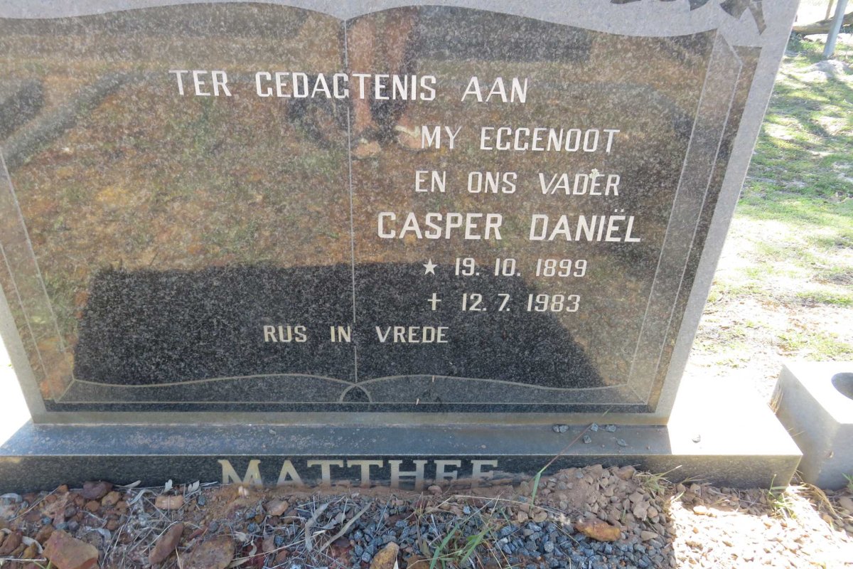 MATTHEE Casper Daniël 1899-1983