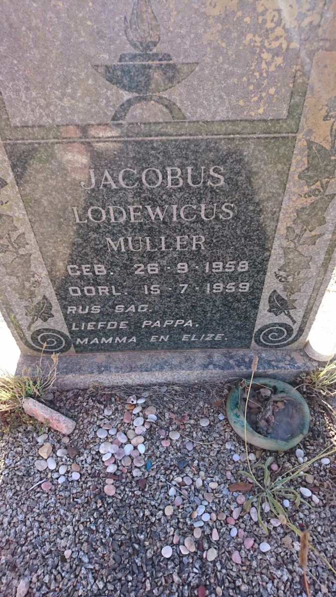 MULLER Jacobus Lodewicus 1958-1959