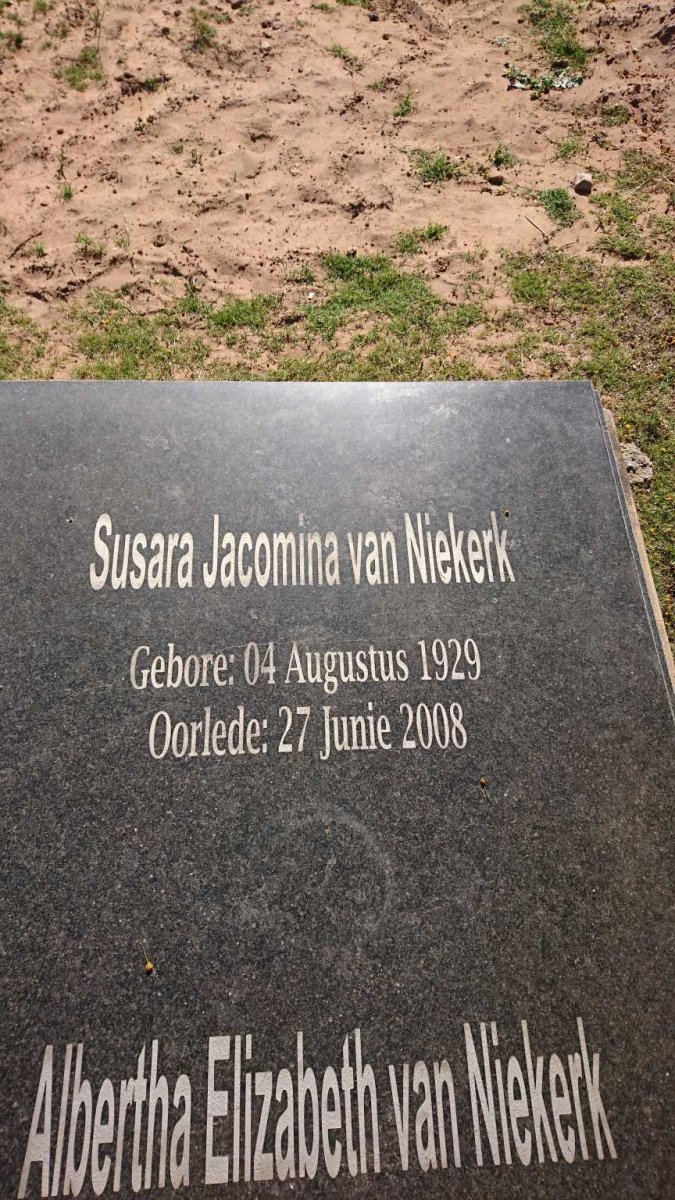 NIEKERK Susara Jacomina, van 1929-2008