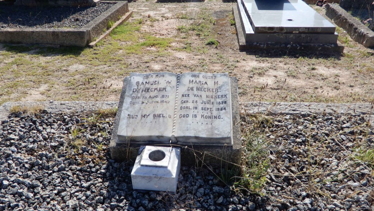 NECKER Samuel W., de 1871-1947 &amp; Maria M. VAN NIEKERK 1875-1954