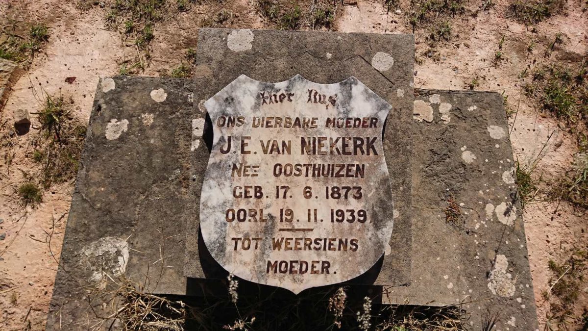 NIEKERK J.E., van 1873-1939