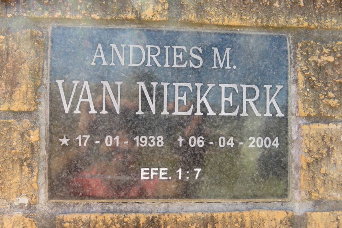 NIEKERK Andries M., van 1938-2004