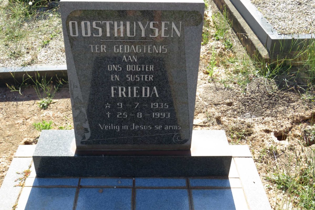 OOSTHUYSEN Frieda 1935-1993