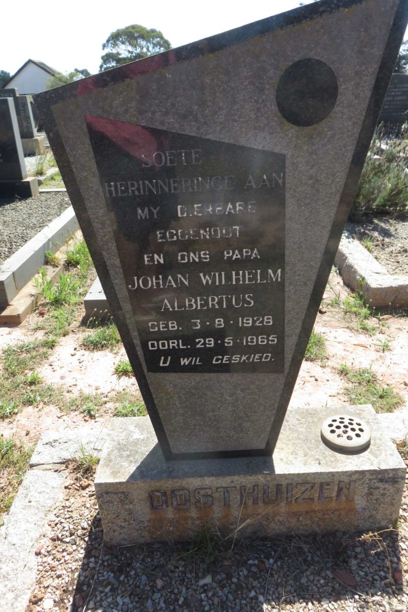 OOSTHUIZEN Johan Wilhelm Albertus 1928-1965