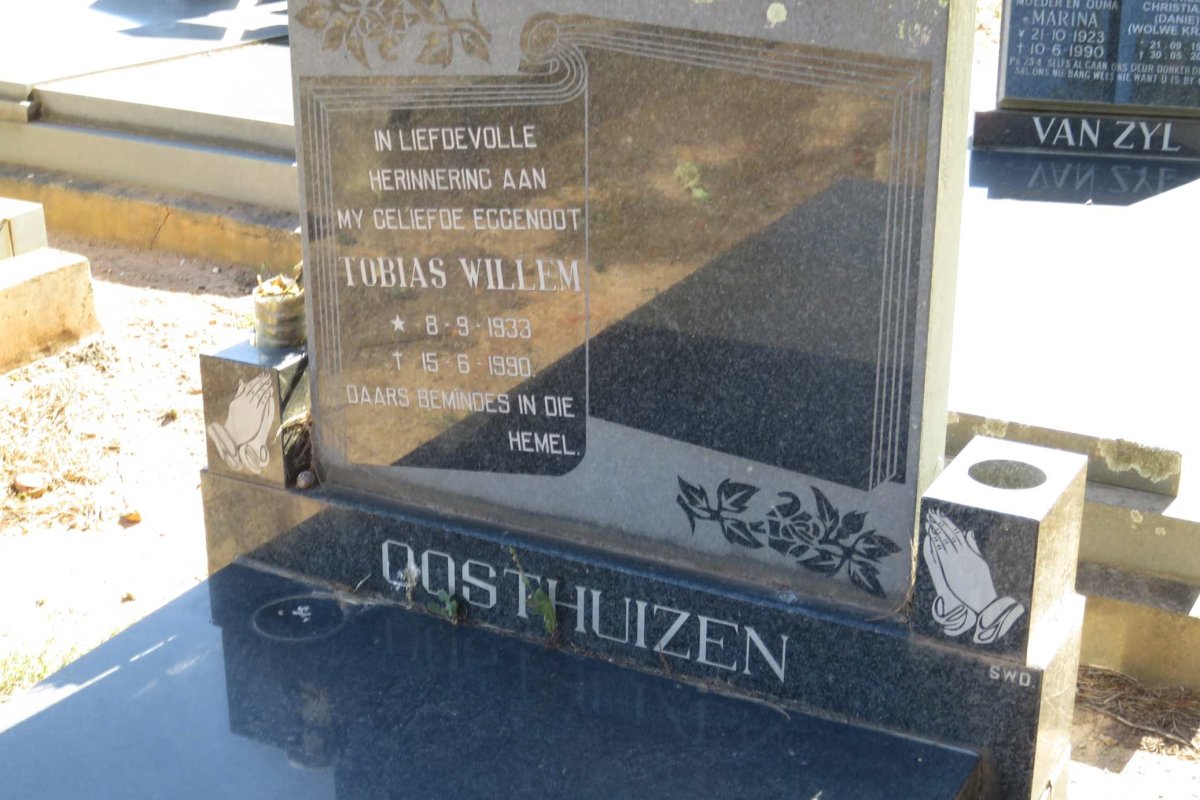 OOSTHUIZEN Tobias Willem 1933-1990