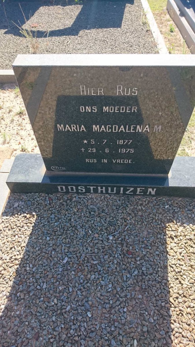 OOSTHUIZEN Maria Magdalena M. 1877-1975