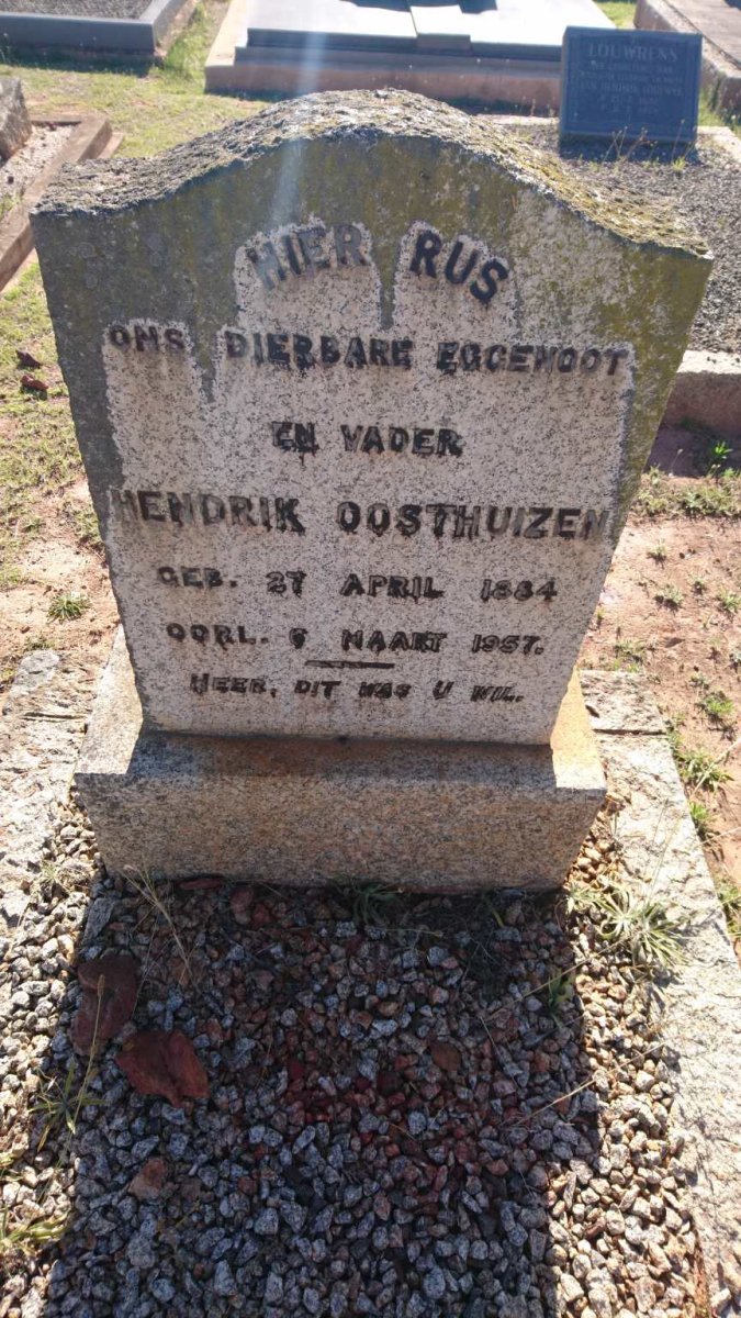 OOSTHUIZEN Hendrik 1884-1957