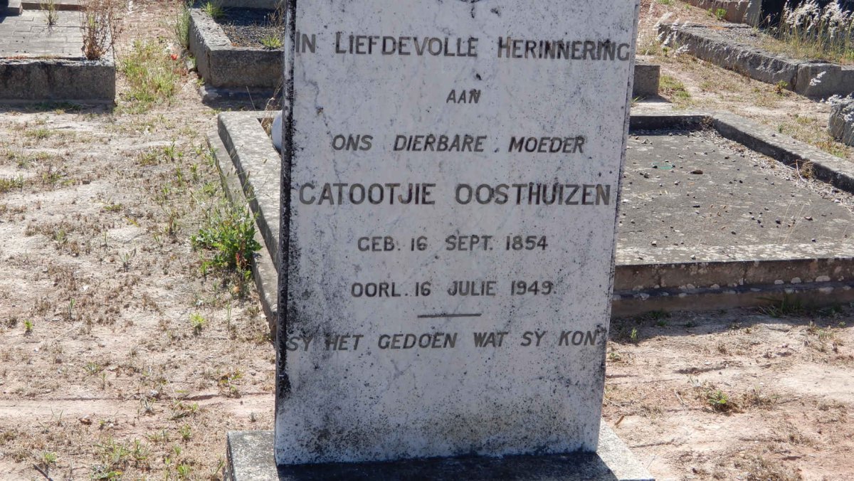 OOSTHUIZEN Catootjie 1854-1949