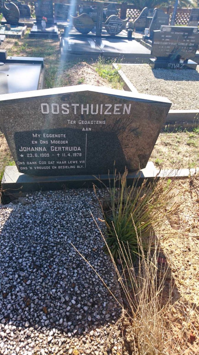 OOSTHUIZEN Johanna Gertruida 1909-1978