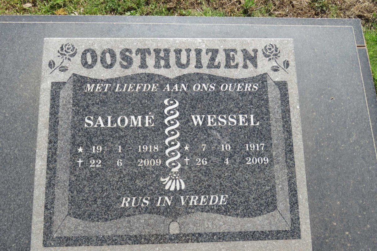OOSTHUIZEN Wessel 1917-2009 &amp; Salomé 1918-2009