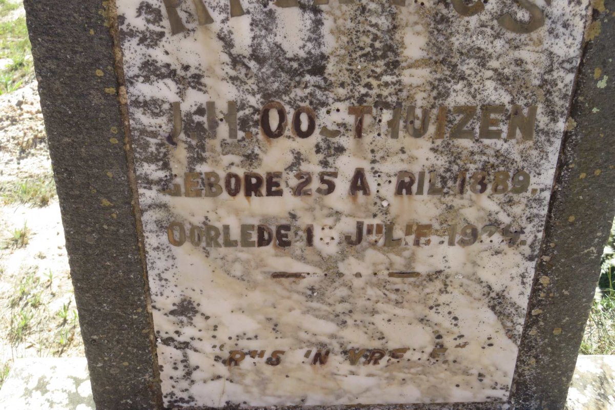 OOSTHUIZEN J.H. 1889-192?