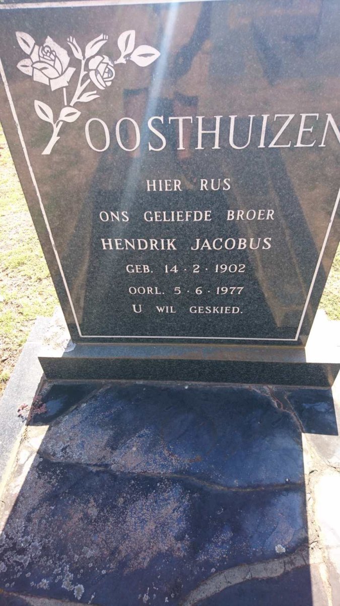 OOSTHUIZEN Hendrik Jacobus 1902-1977