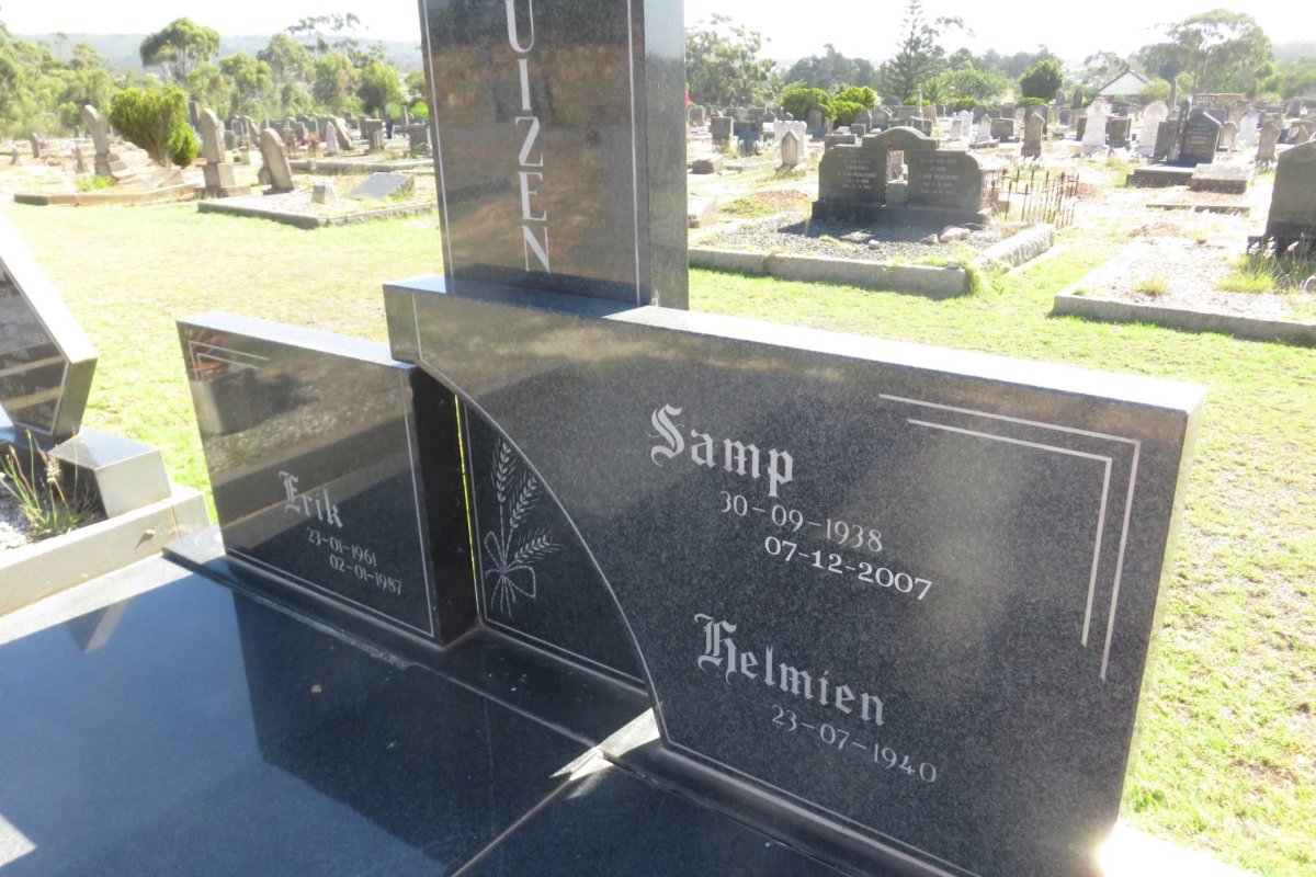 OOSTHUIZEN Samp 1938-2007 &amp; Helmien 1940- :: OOSTHUIZEN Erik 1961-1987