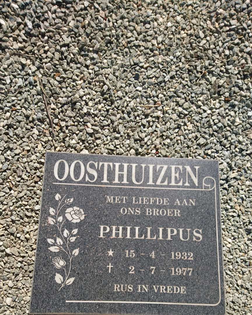 OOSTHUIZEN Phillippus 1932-1977 &amp; Alice Cathrine 1930-2007