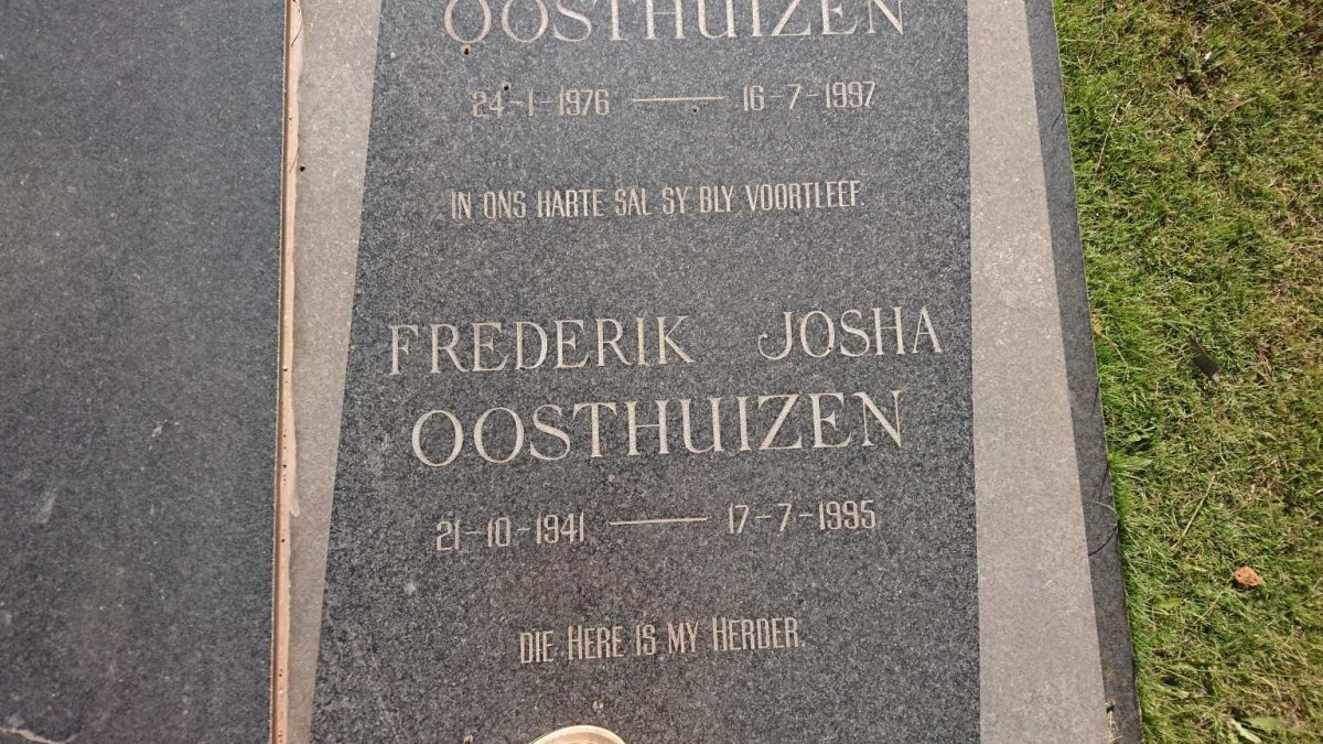 OOSTHUIZEN Frederik Josha 1941-1995