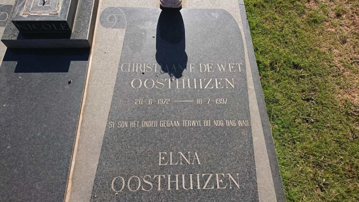 OOSTHUIZEN Christiaan F. De Wet 1972-1997