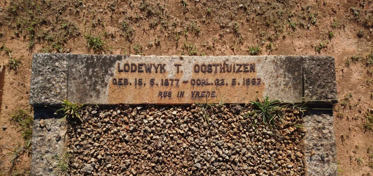 OOSTHUIZEN Lodewyk T. 1877-1962
