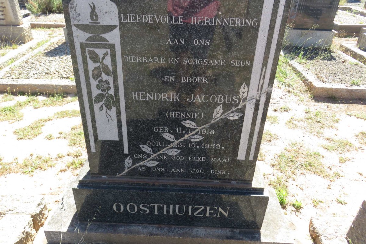 OOSTHUIZEN Hendrik Jacobus 1918-1952