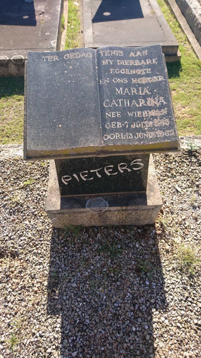 PIETERS Maria Catharina nee WIEHMAN 1913-1962