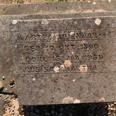 PIENAAR Martha 1890-1959