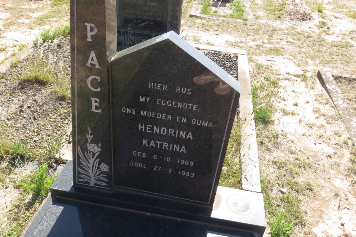 PACE Hendrina Katrina 1909-1983