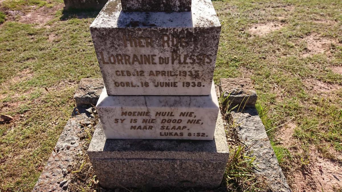 PLESSIS Lorraine, du 1935-1938