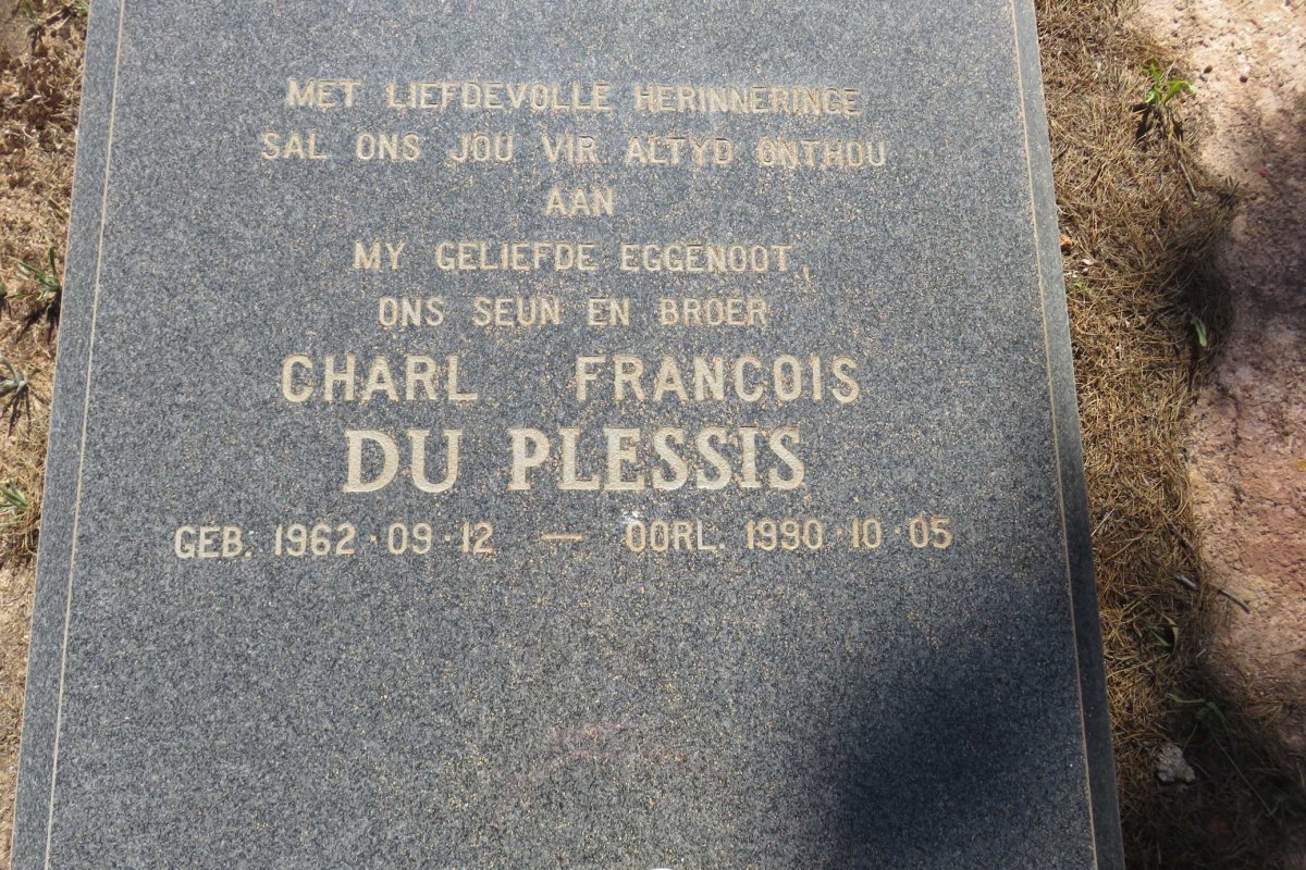 PLESSIS Charl Francois, du 1962-1990