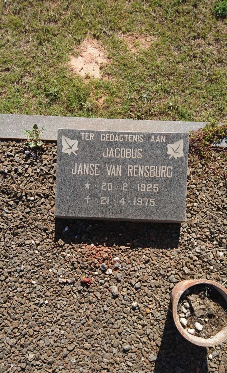 RENSBURG Jacobus, Janse van 1925-1975