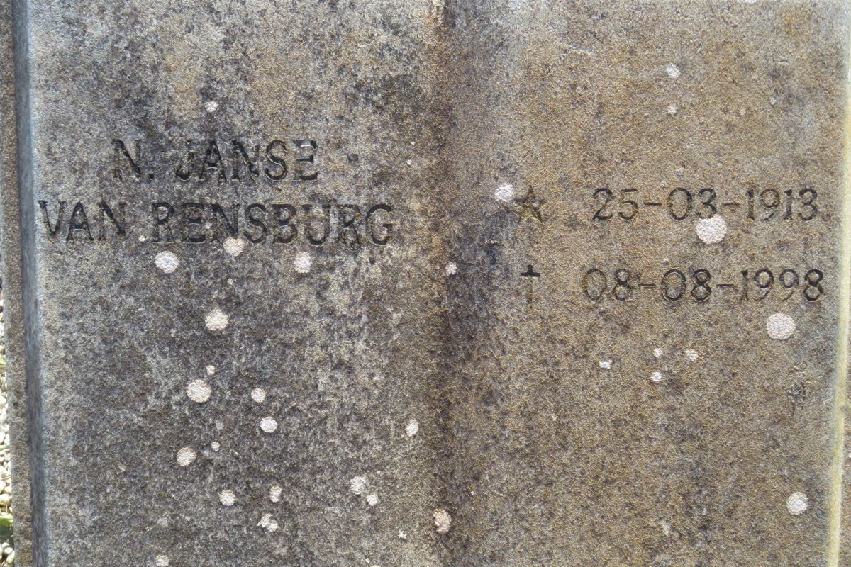 RENSBURG N., Janse van 1913-1998