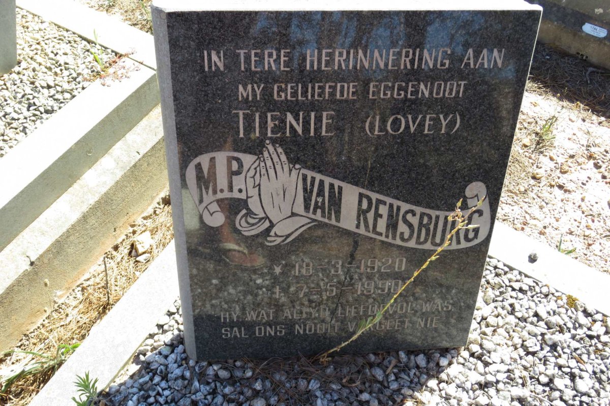 RENSBURG M.P., van 1920-1990