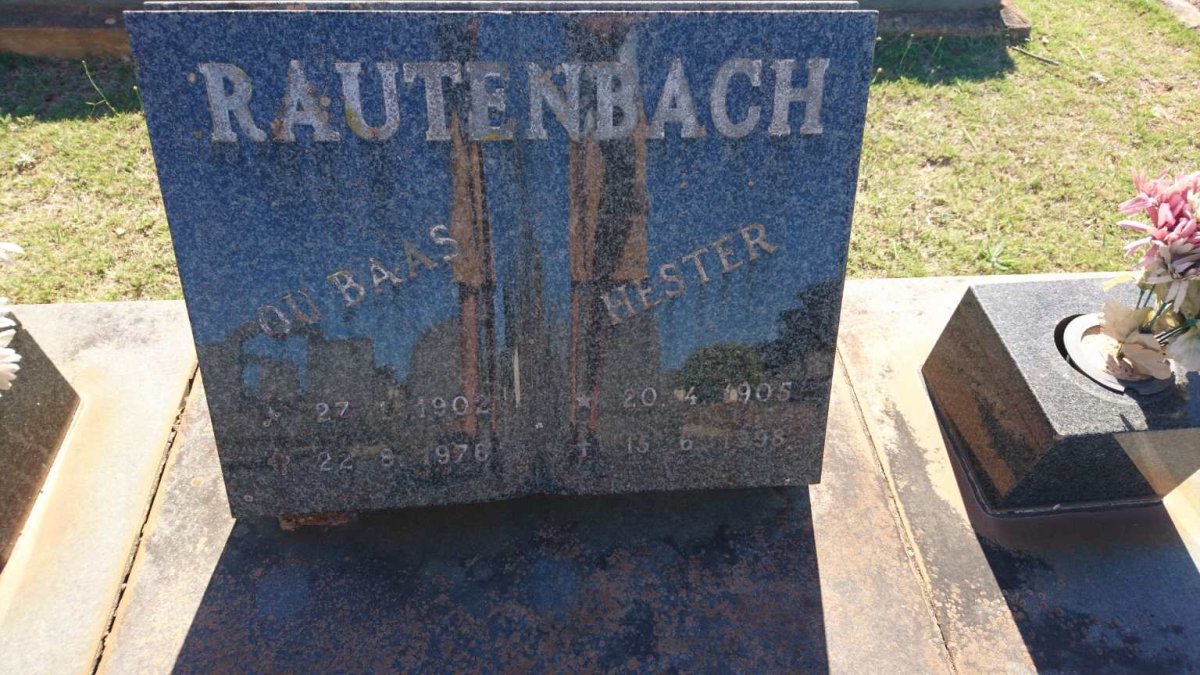 RAUTENBACH Oubaas 1902-1976 &amp; Hester 1905-1998