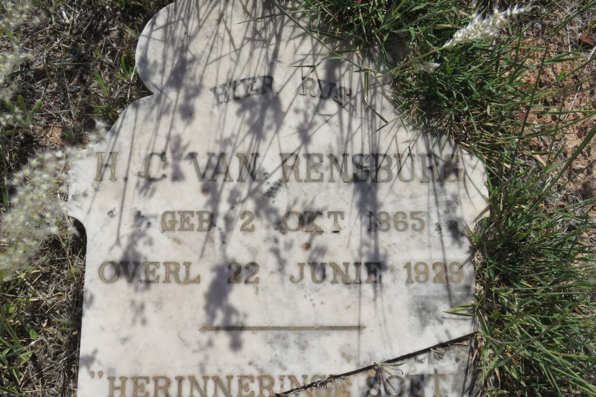 RENSBURG H.C., van 1865-1929