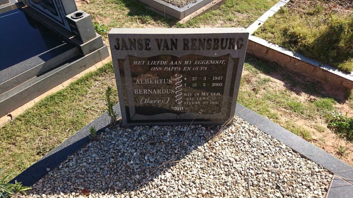 RENSBURG Albertus Bernardus, Janse van 1947-2005