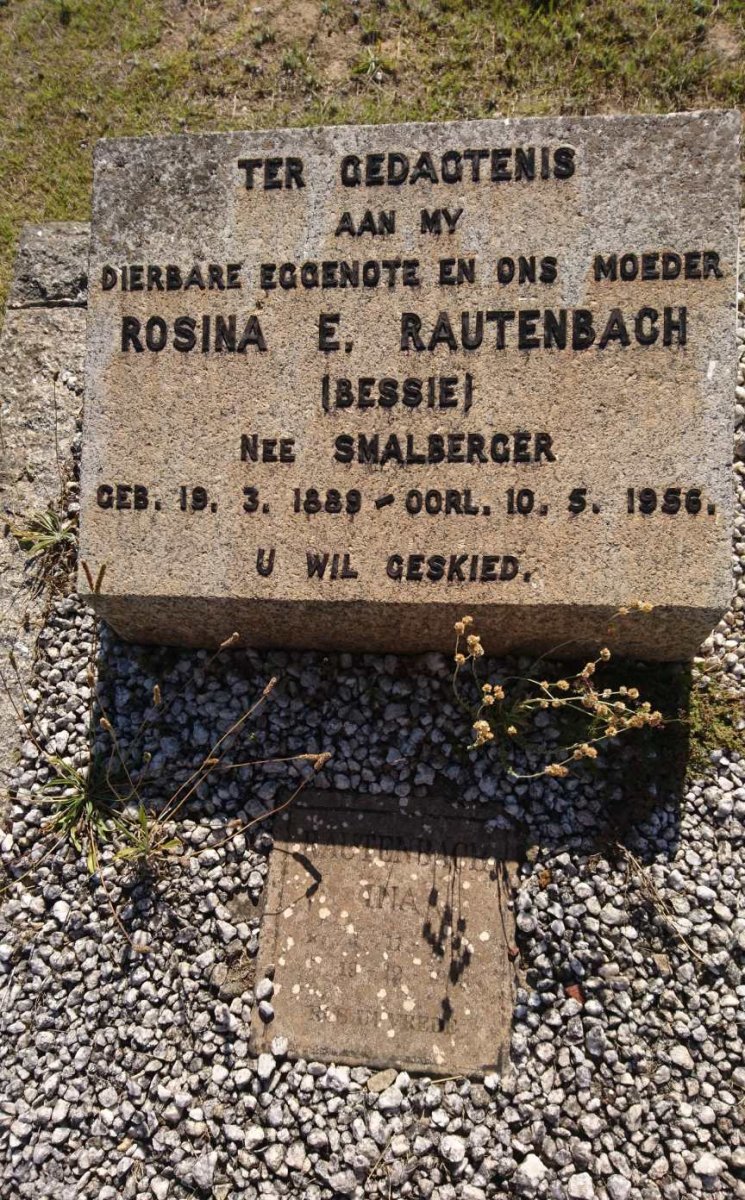 RAUTENBACH Rosina E. nee SMALBERGER 1889-1956 :: RAUTENBACH Ina -19?6