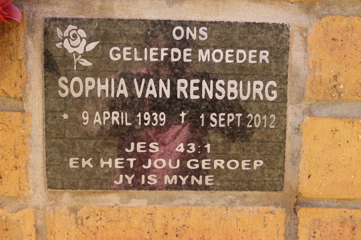 RENSBURG Sophia, van 1939-2012