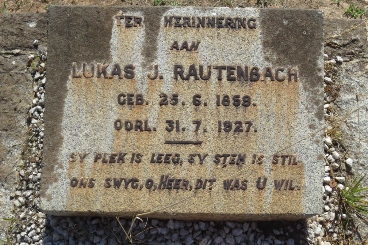 RAUTENBACH Lukas J. 1859-1927