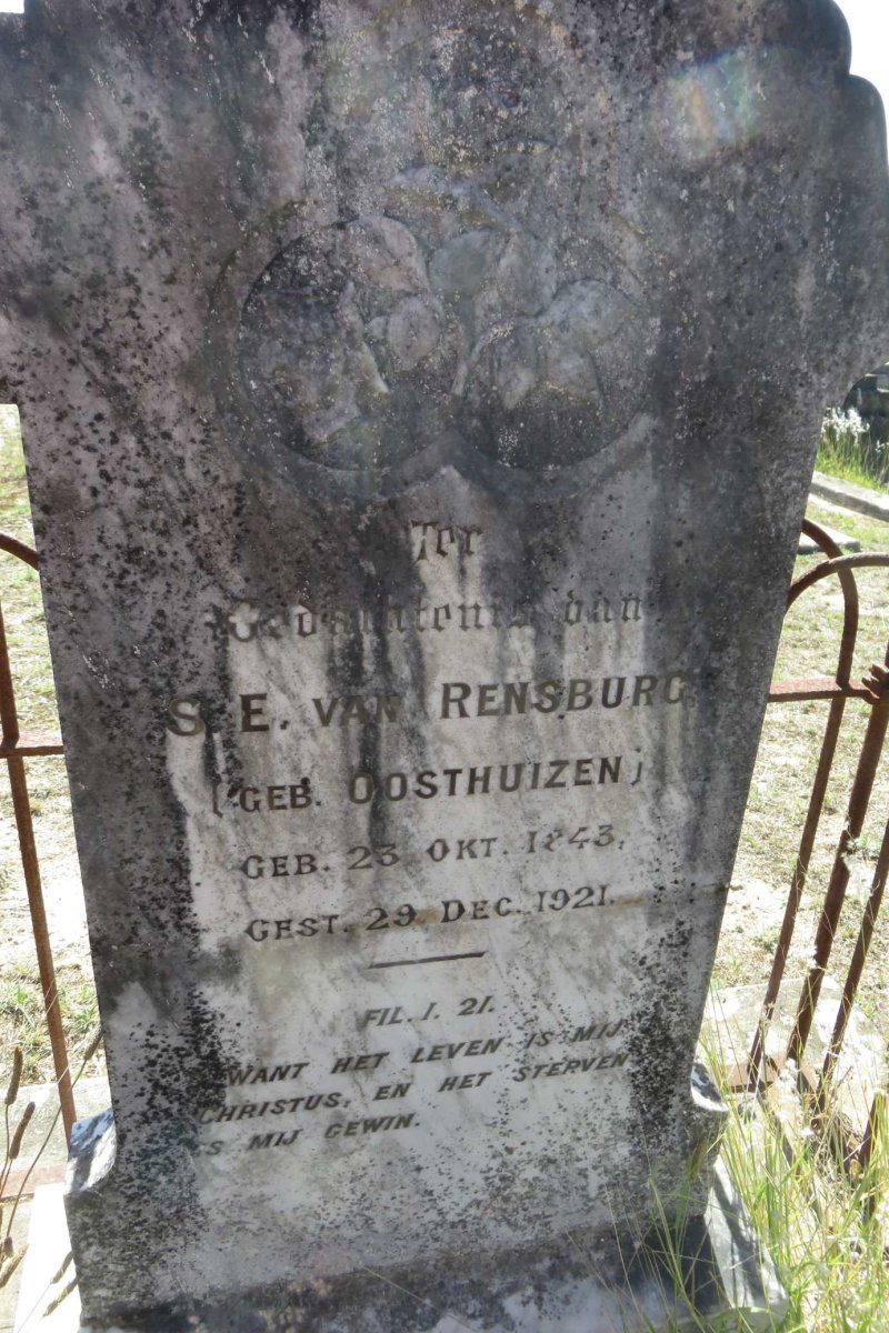 RENSBURG S.E., van nee OOSTHUIZEN 1843-1921