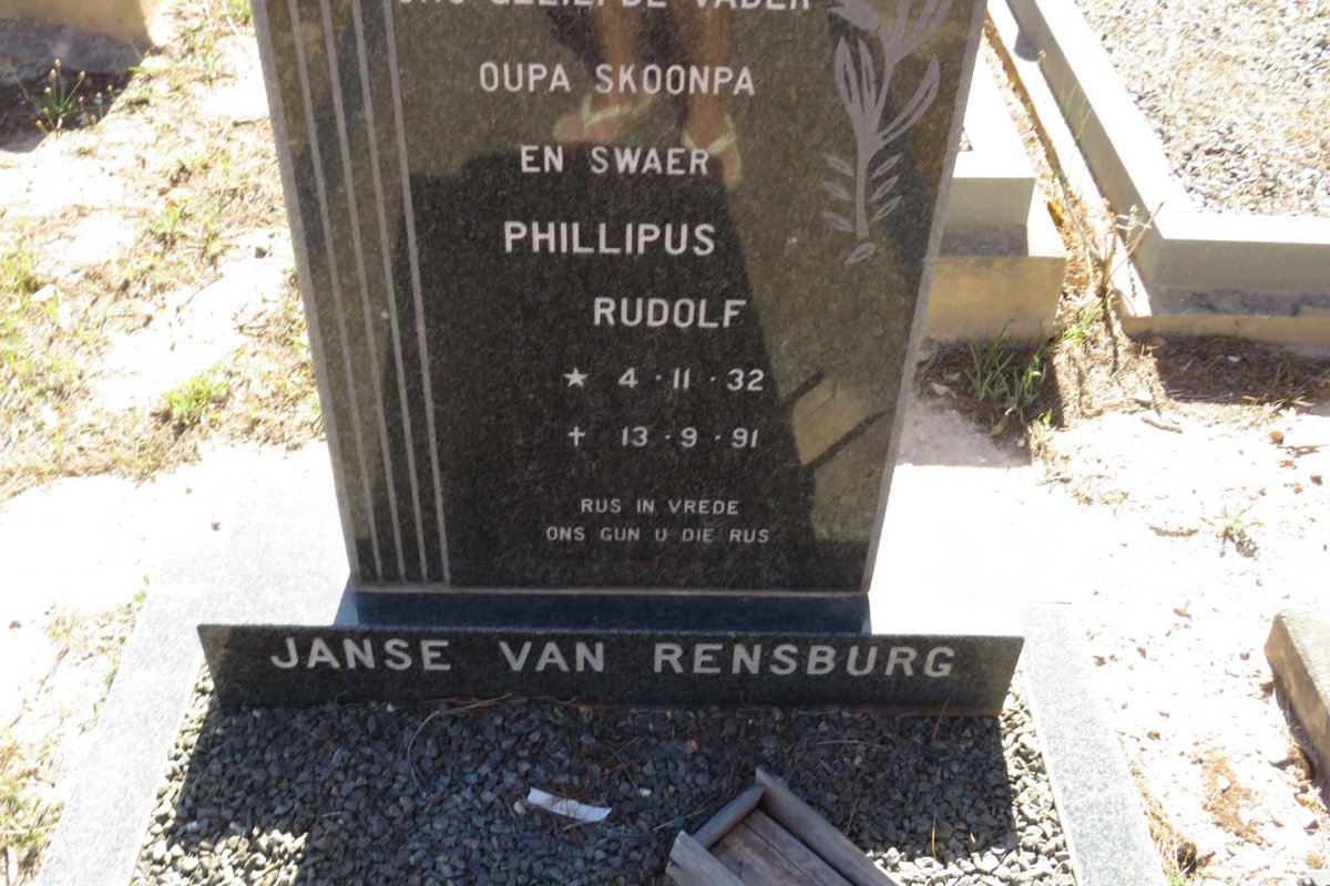 RENSBURG Phillipus Rudolf, Janse van 1932-1991