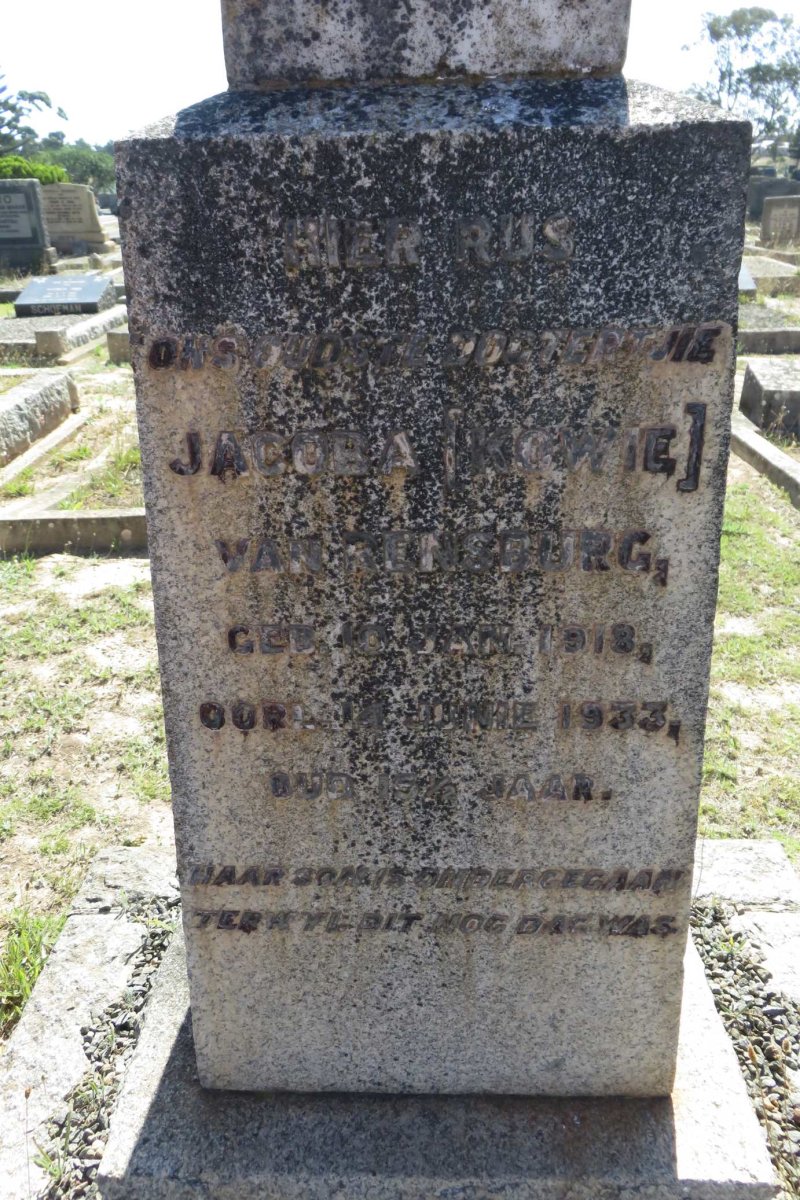 RENSBURG Jacoba, van 1918-1933