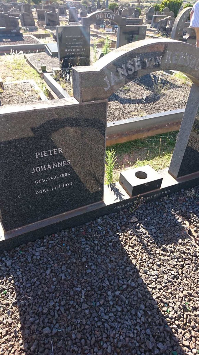 RENSBURG Pieter Johannes, Janse van 1894-1973 &amp; Susara Maria CRONJE 1893-1980