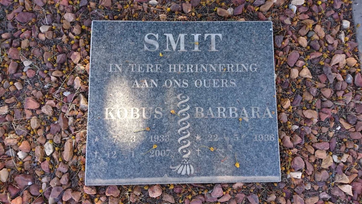 SMIT Kobus 1933-2007 &amp; Barbara 1936-
