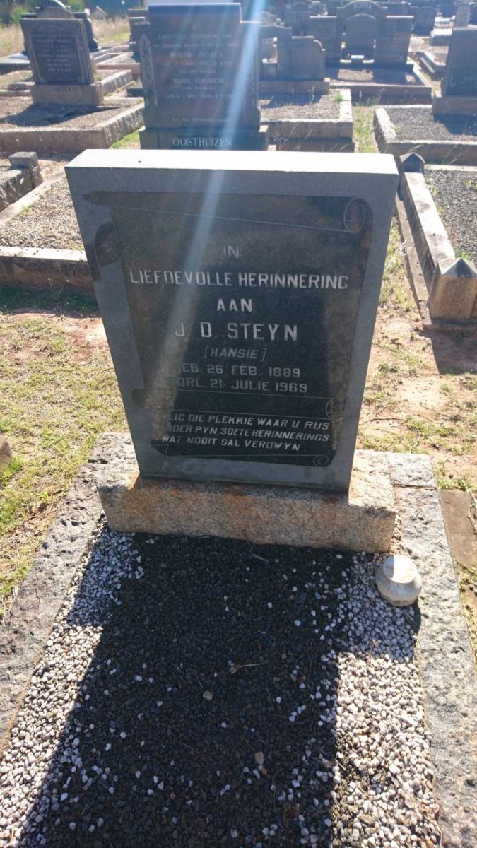 STEYN J.D. 1889-1969