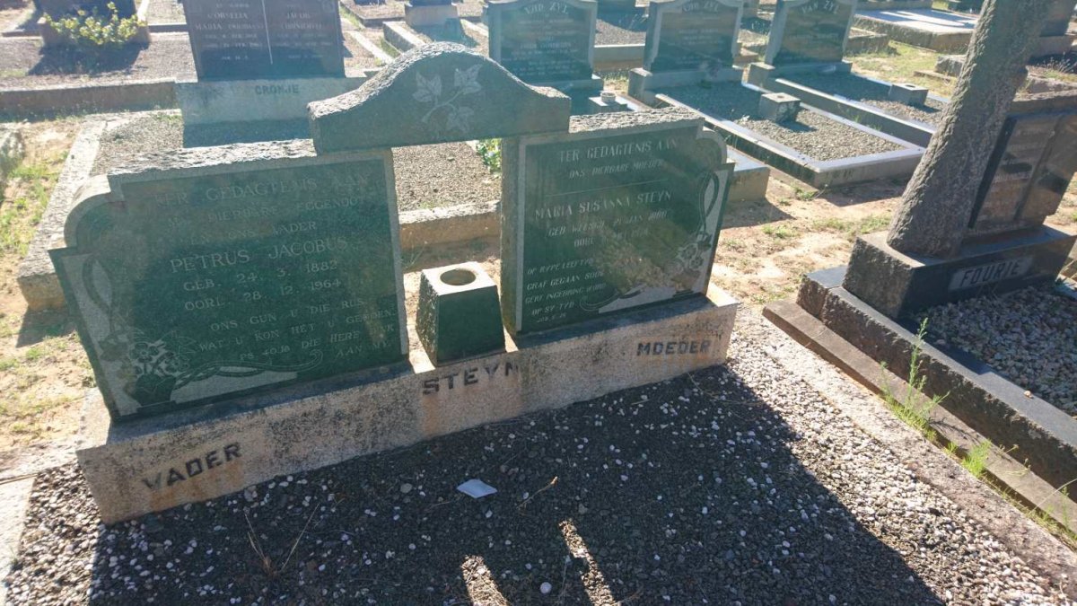 STEYN Petrus Jacobus 1882-1964 &amp; Maria Susanna ? 1888-1974