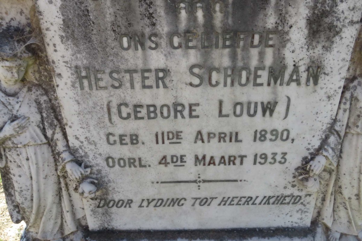 SCHOEMAN Hester nee LOUW 1890-1933