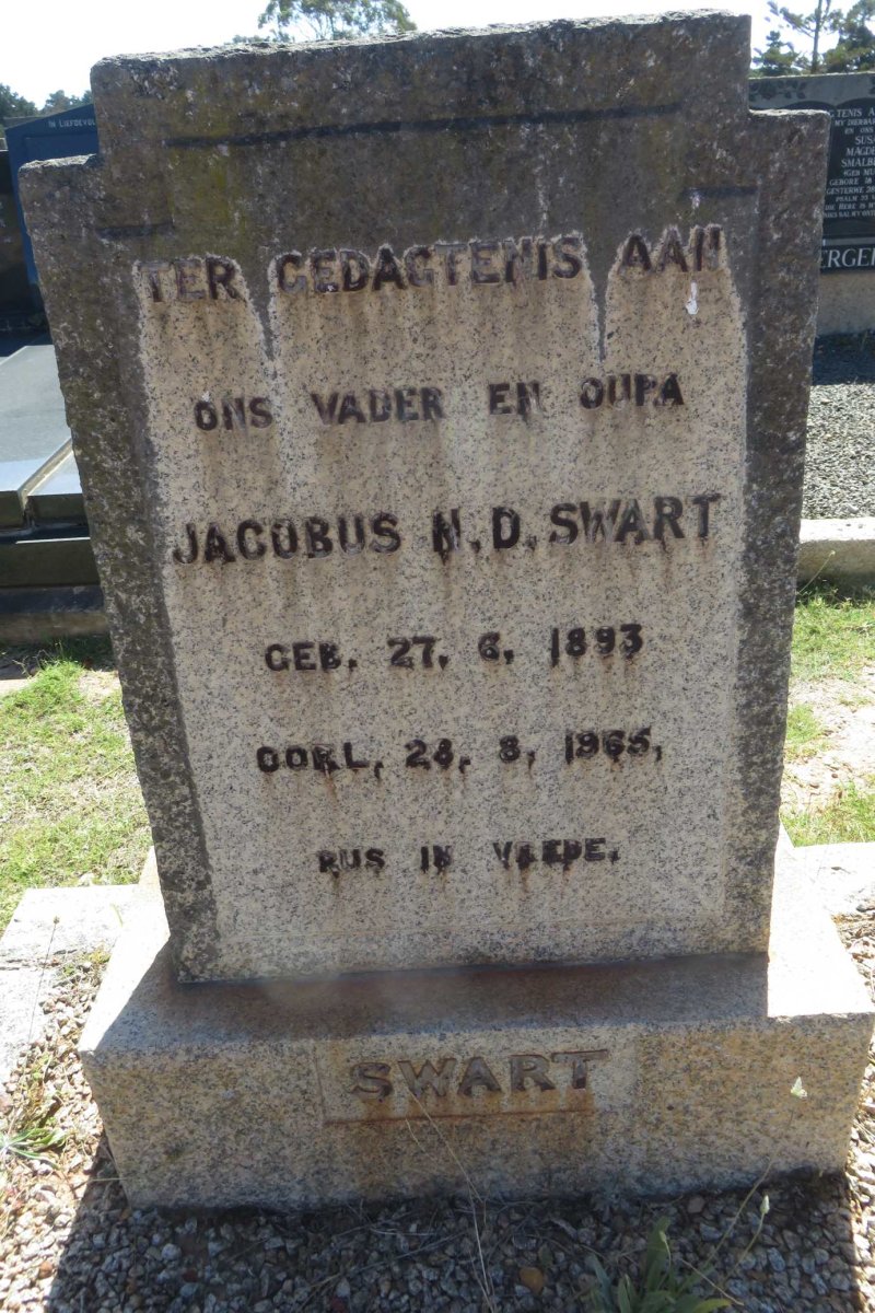 SWART Jacobus N.D. 1893-1965