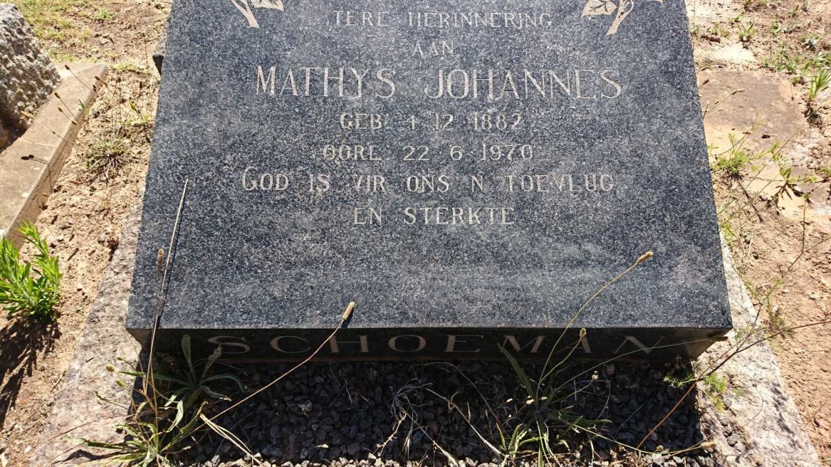 SCHOEMAN Mathys Johannes 1882-1970