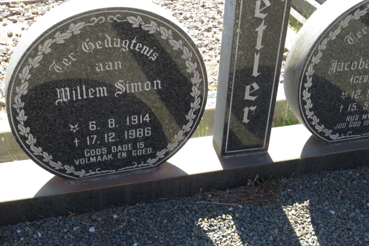 SCHNETLER Willem Simon 1914-1986 &amp; Jacoba Nicolina STEYN 1905-1988